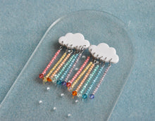 Load image into Gallery viewer, Cloud Dangles: Rainbow