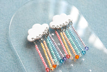 Load image into Gallery viewer, Cloud Dangles: Rainbow