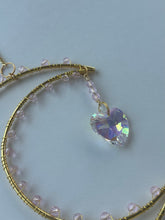 Load image into Gallery viewer, Rose Quartz Large Crescent Moon Suncatchers (Multiple Styles)
