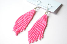 Load image into Gallery viewer, Pink Beaded Fringe Dangles
