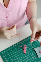 Load image into Gallery viewer, Pink Beaded Fringe Dangles
