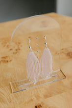 Load image into Gallery viewer, Soft Pink Beaded Fringe Dangles with Flowers
