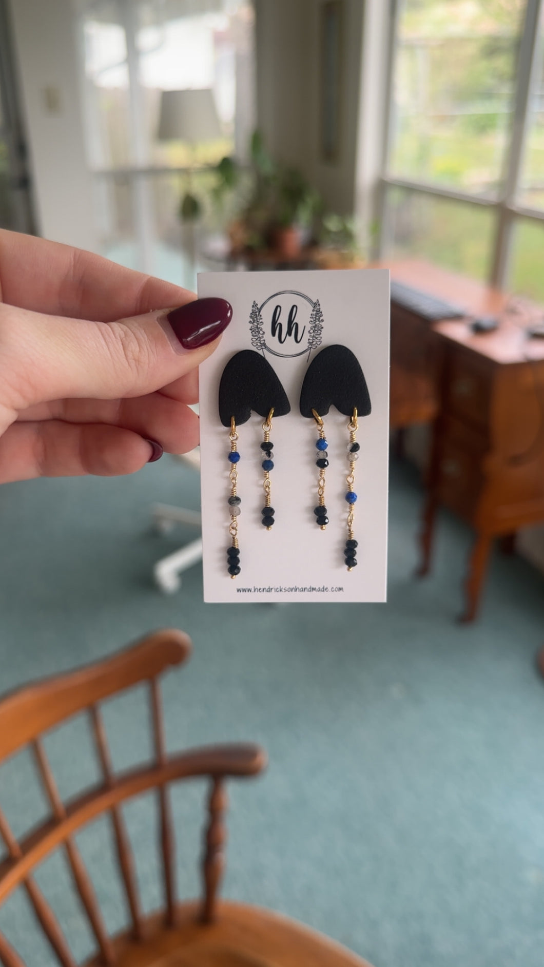 Gemstone Stud Dangle