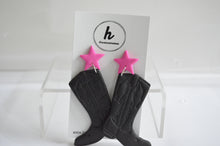 Load image into Gallery viewer, Cowboy Boot Earrings with Star Spur
