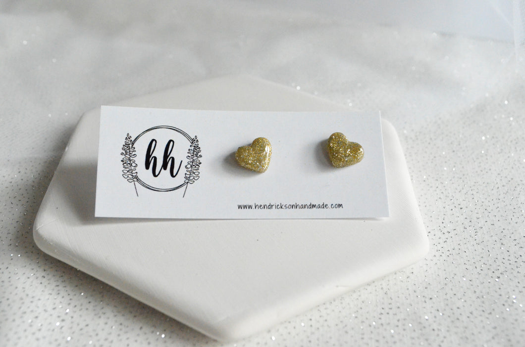 Tiny Heart Studs